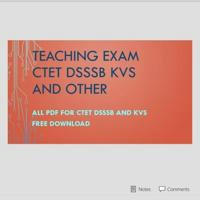 TEACHING EXAM (DSSSB KVS CTET HTET REET UPTET NVS)