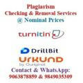 Plagiarism Checking & Correction/Removal Services (Turnitin, Drillbit & Plagiarism Checker - X)