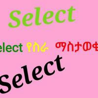 Select የስራ ማስታወቂያ