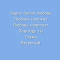 Черно белая любовь/ Любовь напоказ/ Любовь напрокат/ Повсюду ты/ Стужа/ Ветреный