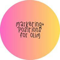Marketing+ Positions for Olim