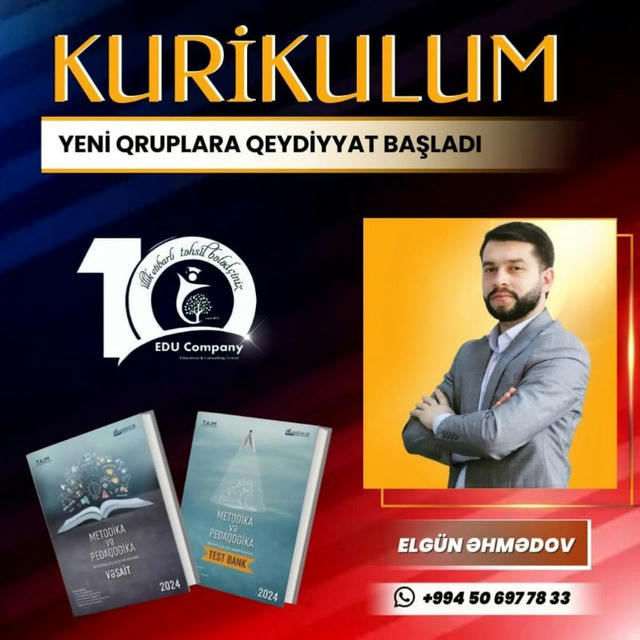 Elgün Əhmədov Kurikulum "Edu Company" Təhsil Şirkəti