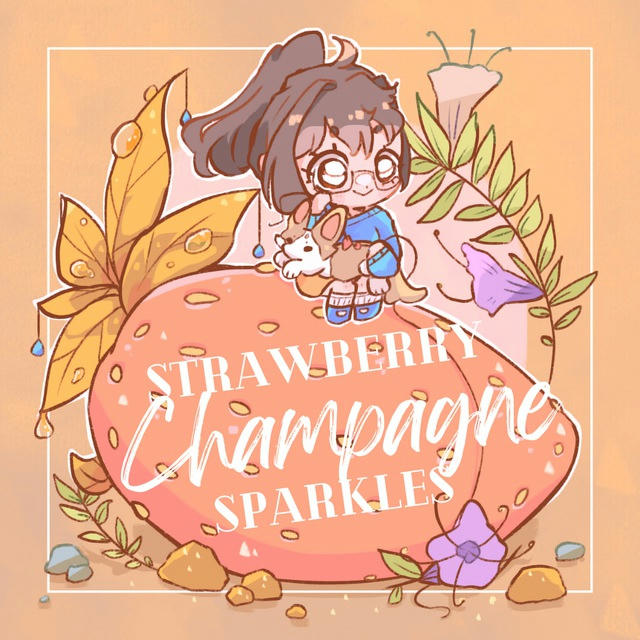 Strawberry champagne sparkles!🥰