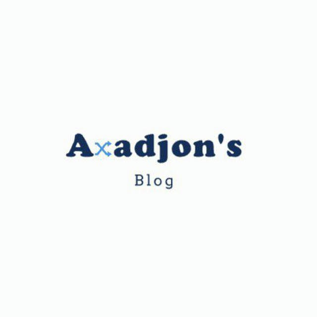 Axadjon's blog