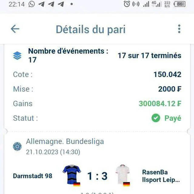 Coupon gratuit. (Xbet)