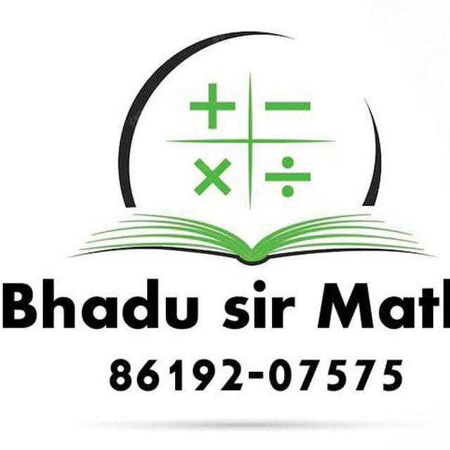 Maths with Bhadu Sir✌️✌️✌️.......
