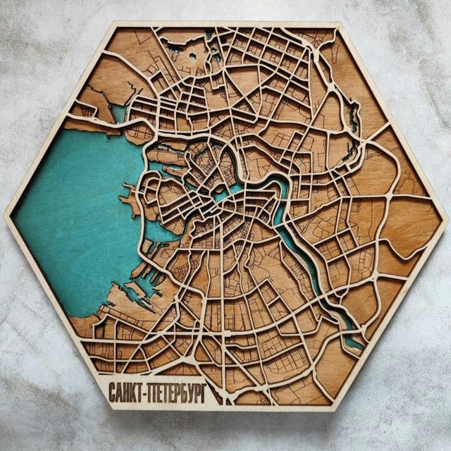 CutMaps декоративные карты городов России