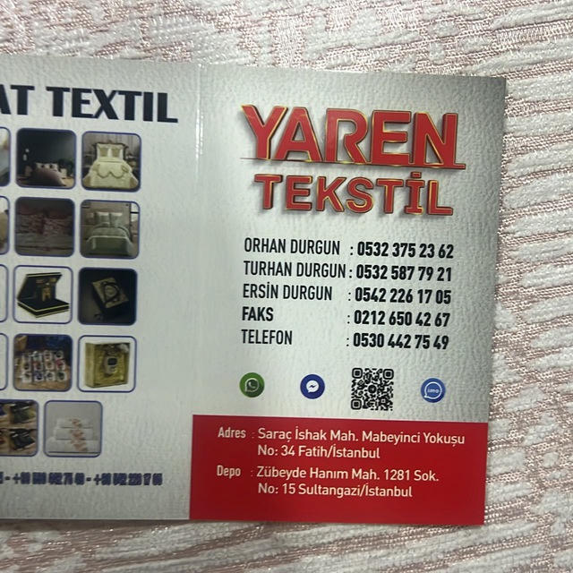 YAREN TEKSTIL . 05325877921. 05304427549. 05335030959