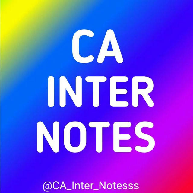 CA Inter Notes 📚