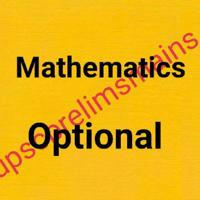 Mathematics Optional Notes PDF