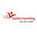 Toshboʻriyev's Blog ❤️