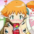 Anime girls drinking sprite