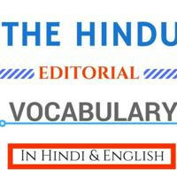 The Hindu Vocab & Editorial Analysis