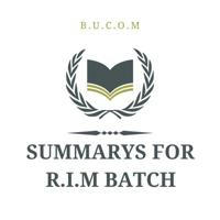 Summarys for R.I.M batch