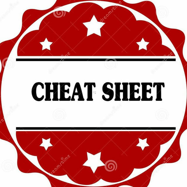 Cheat sheet📝