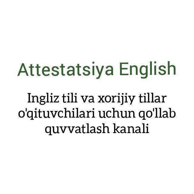 Attestatsiya English | Boburbek