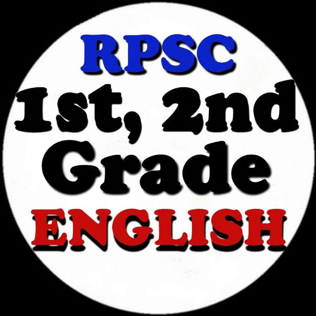 RPSC 1st, 2nd Grade English 2024