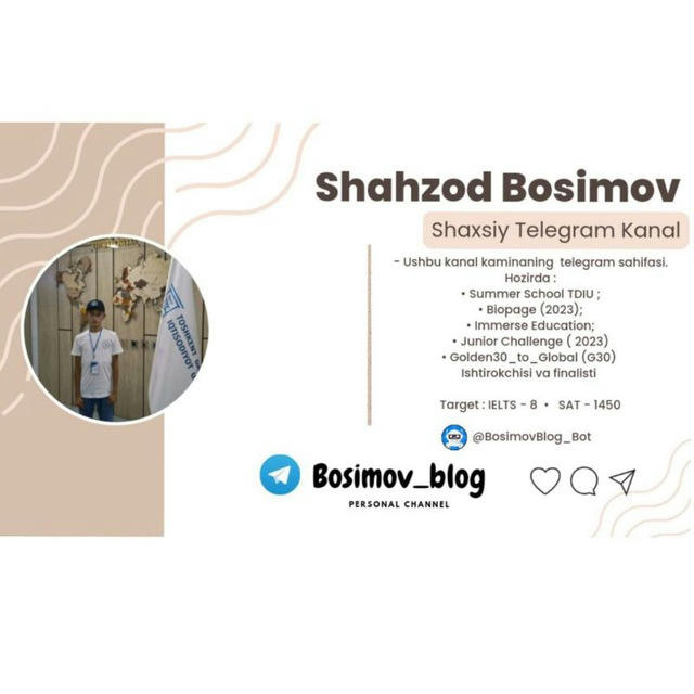 BOSIMOV || Shaxsiy Blog ㋛︎
