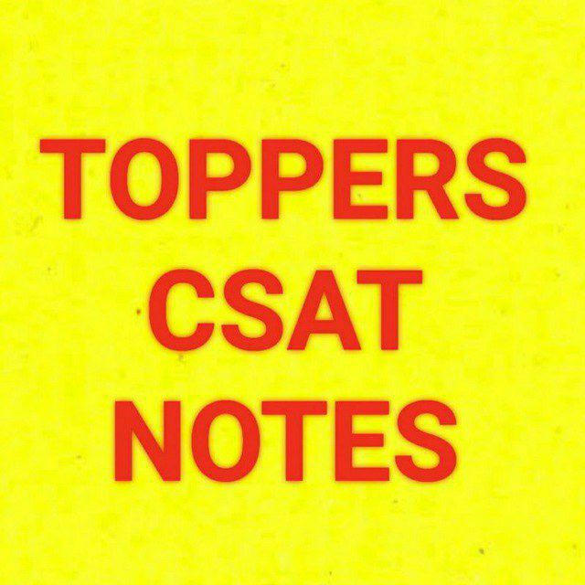 UPSC TOPPERS CSAT NOTES MATERIAL