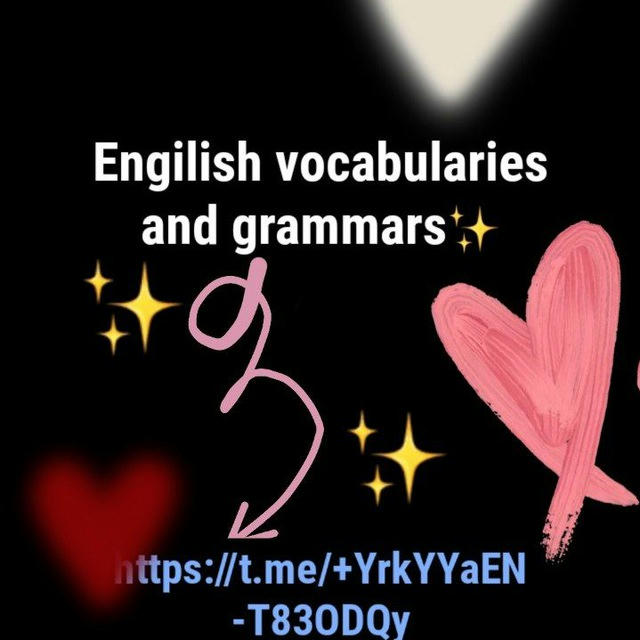 English vocabularies and grammars✨