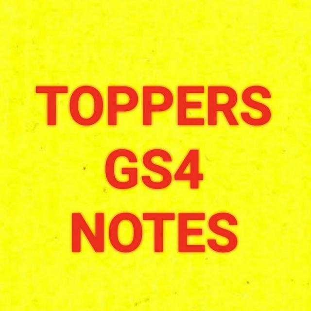 UPSC TOPPERS GS4 NOTES COPIES