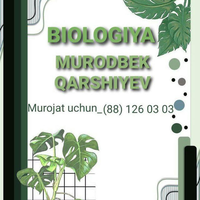 BIOLOGIYA_MURODBEK QARSHIYEV