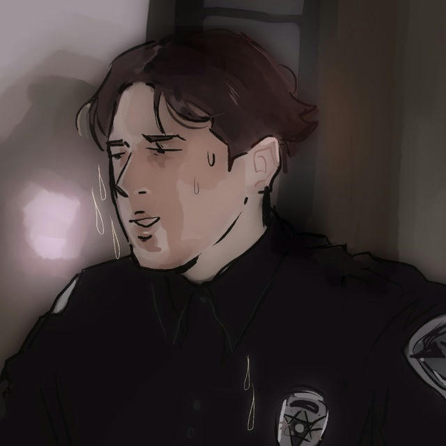 mournful cop