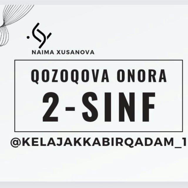 2-sinf Onora Qozoqova