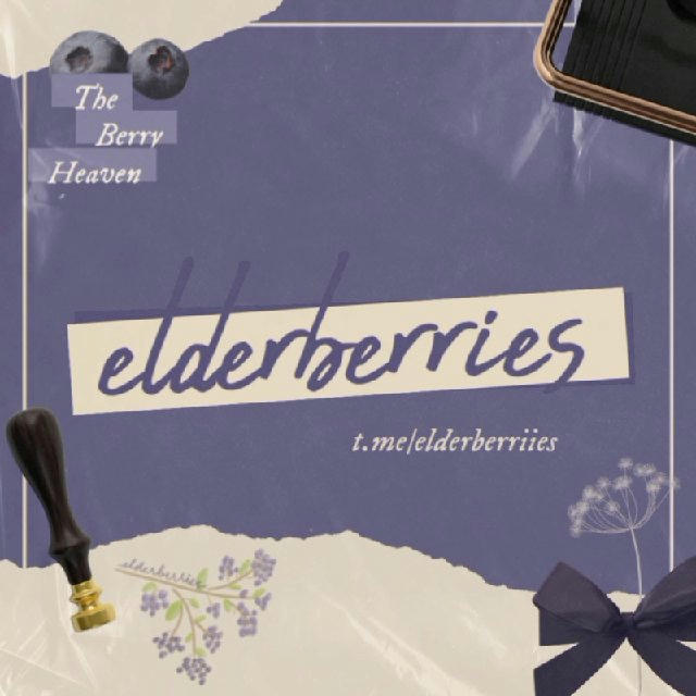 elderberries, open