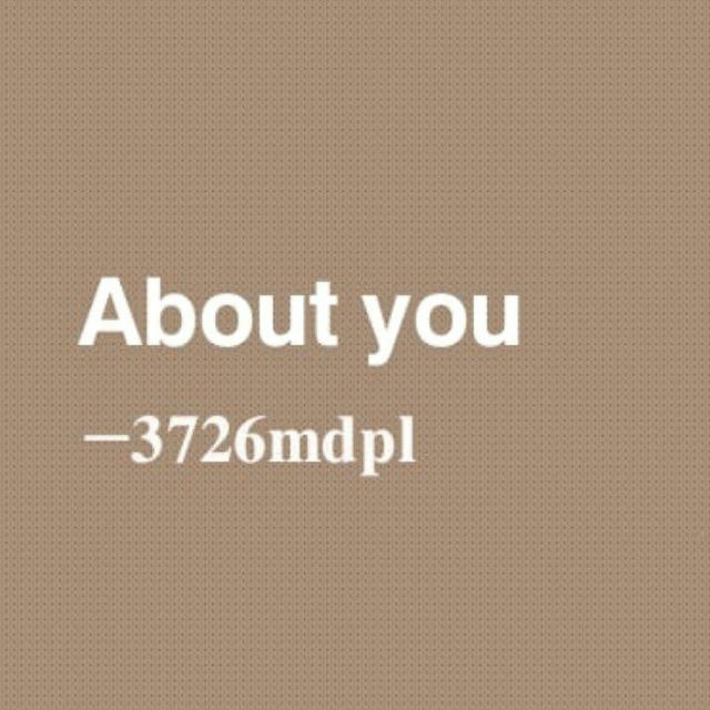 — about you
