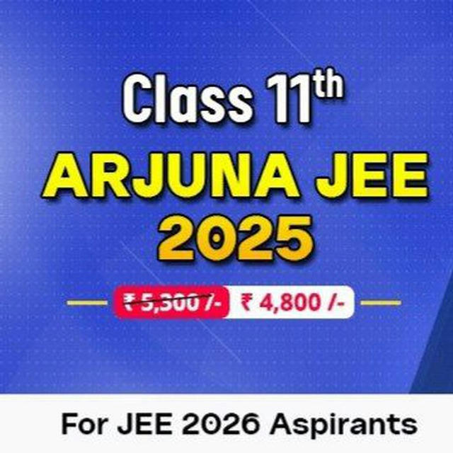 Arjuna JEE 2026 Lectures • PW Jee Arjuna Batch Free