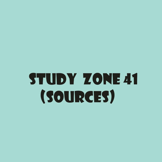 study zone 41 (sources)