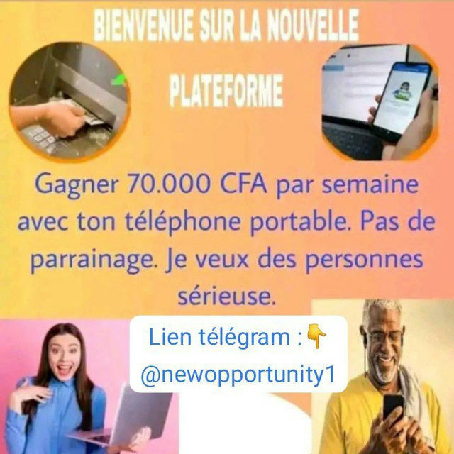 Gagner en ligne ( gagner plus de 70000 FCFA par semaine) 🇧🇫🇧🇯🇨🇮🇨🇬🇨🇩🇨🇲🇬🇼🇮🇳