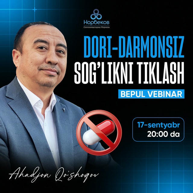 Dori-darmonsiz sog'likni tiklash | 17-sentabr