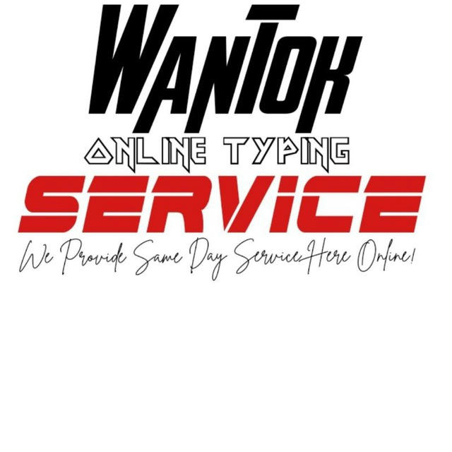 ⚠️WanTok Online Typing Services🇵🇬