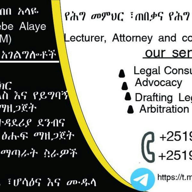 Abyot Abebe/አብዮት አበበ አላዬ (ሌክቸረር፡ ጠበቃና የህግ አማካሪ )