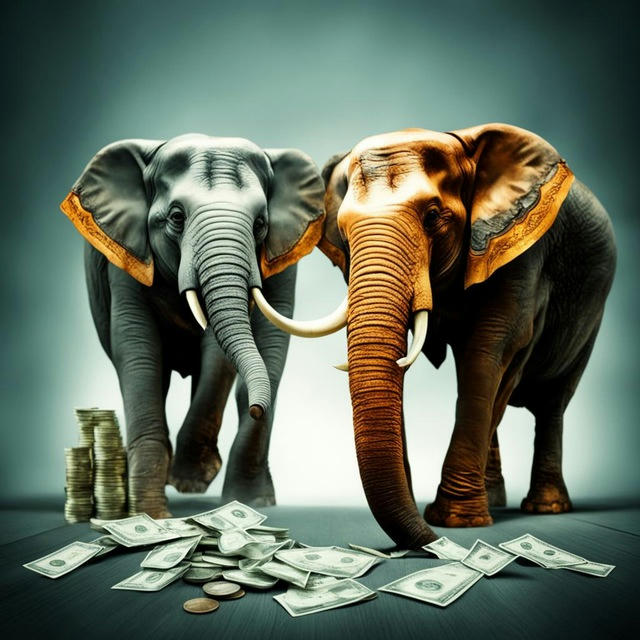 Бизнес, деньги, два слона