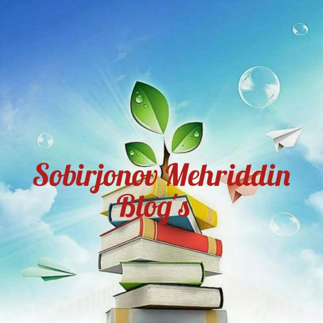 Mehriddin Sobirjonov's blog
