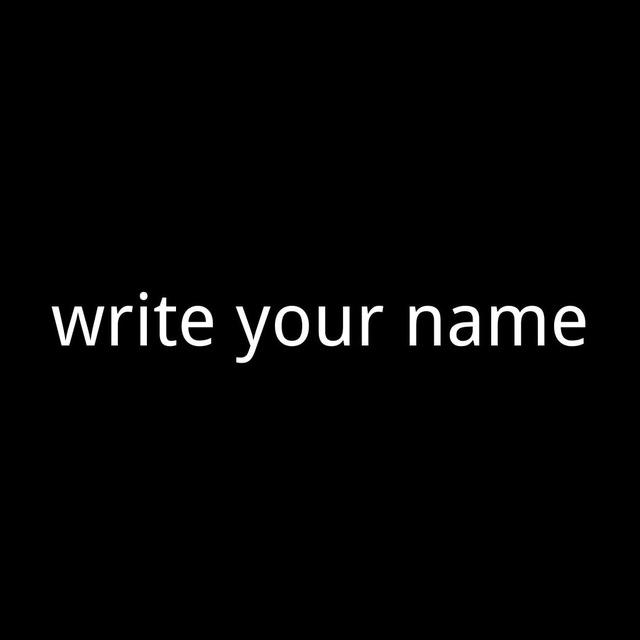 Write Your $Name（SOL)