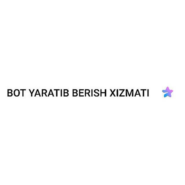 Bot yaratib berish xizmati️