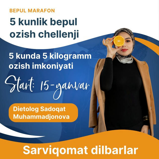5️⃣KUNLIK BEPUL OZISH CHELLENJI